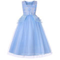 BH112 High Quality Sleeveless Princess Girls Dress Long Frocks Piano Performance Dress Tulle Floor Length Wedding Dress Kids